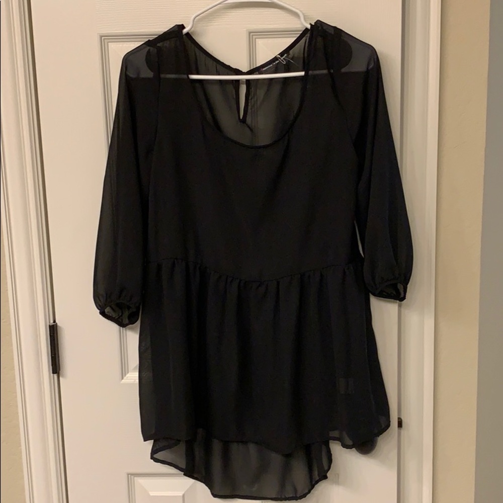 Black baby doll top